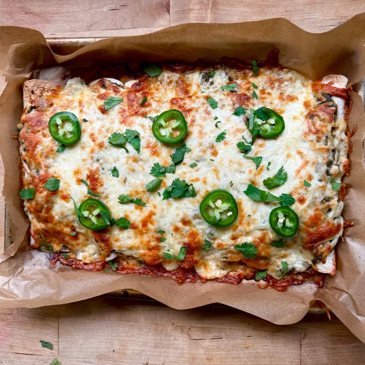 Green Chile Pork Enchiladas